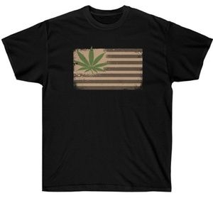 Daku land of the free tee marijuana flag kush